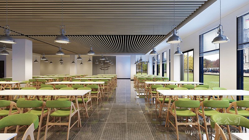 成都廠房裝修匯錦廠房餐廳設計效果圖