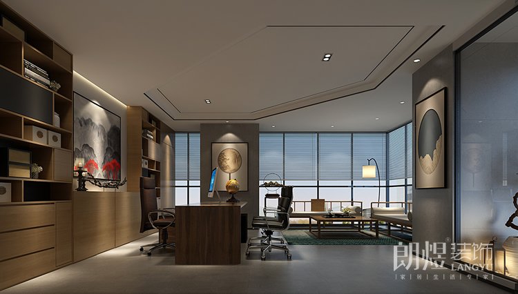 老總辦公室背景墻設(shè)計