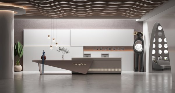 辦公室前臺背景墻裝修設計的黃金法則：